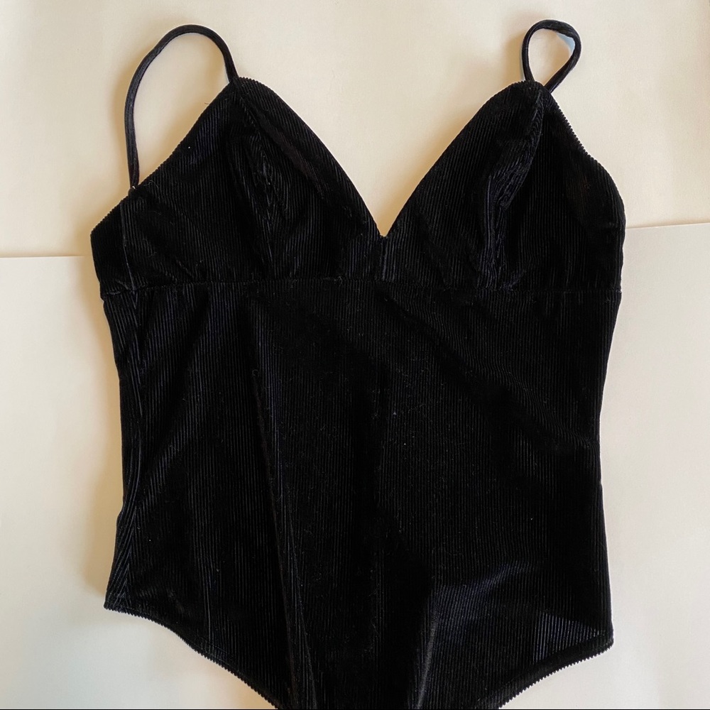 black velvet bodysuit